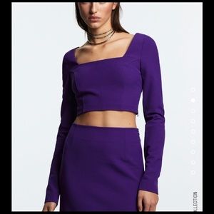 Zara crop top purple